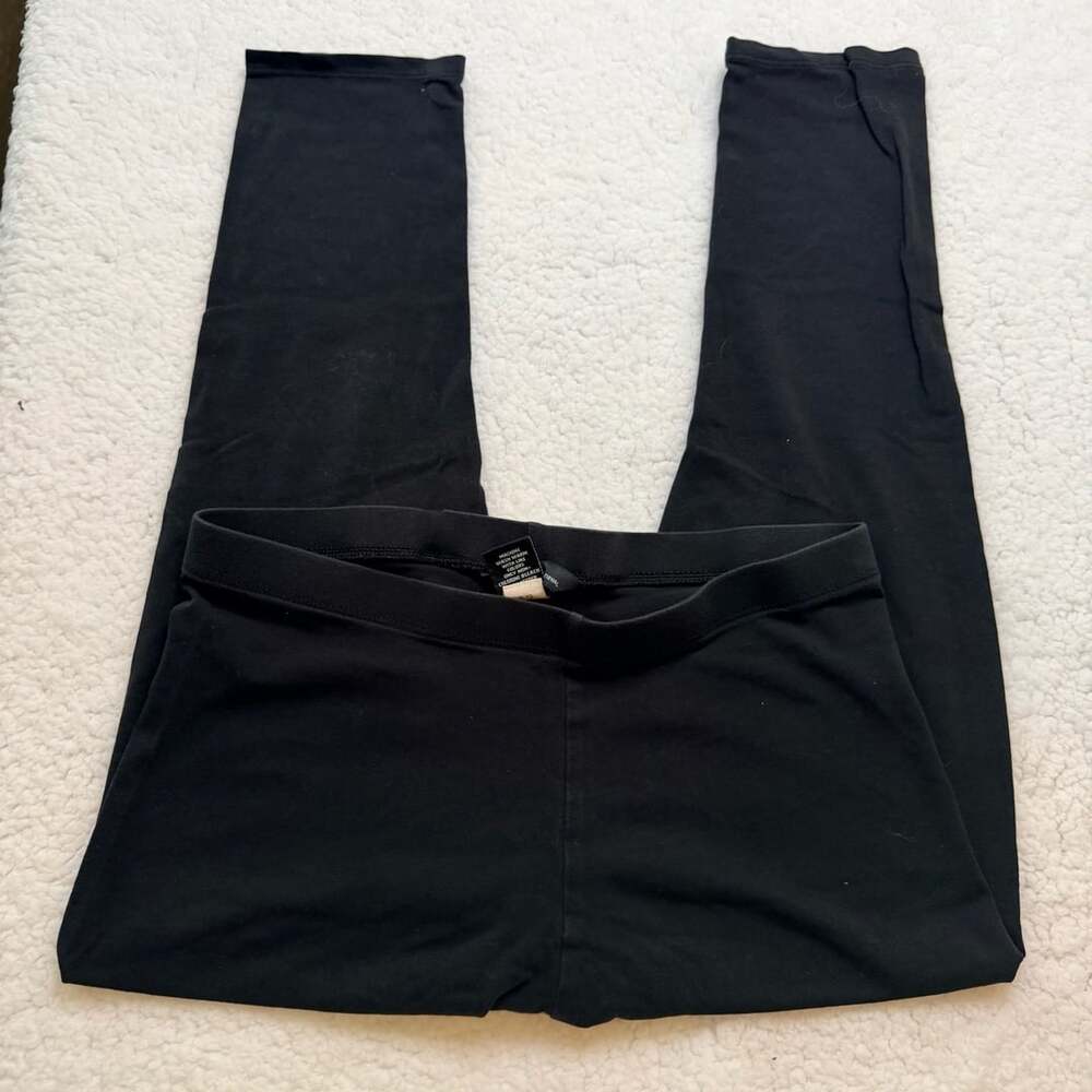 Moda International Leggings Size S Black Cotton Spandex